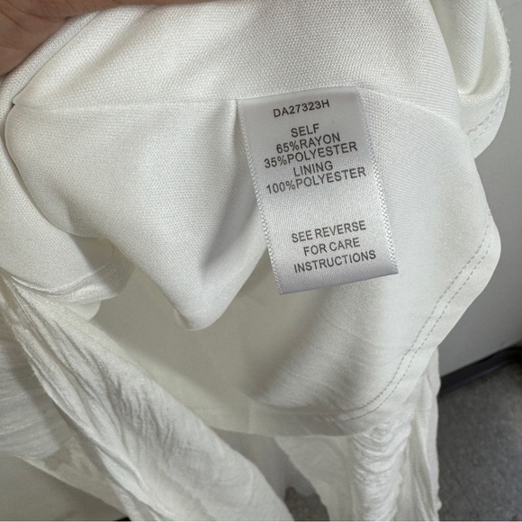 Aakaa White Boho Deep V-Neck Tassel Waist Beach Cover-Up Maxi Dress Size S - Picture 13 of 16